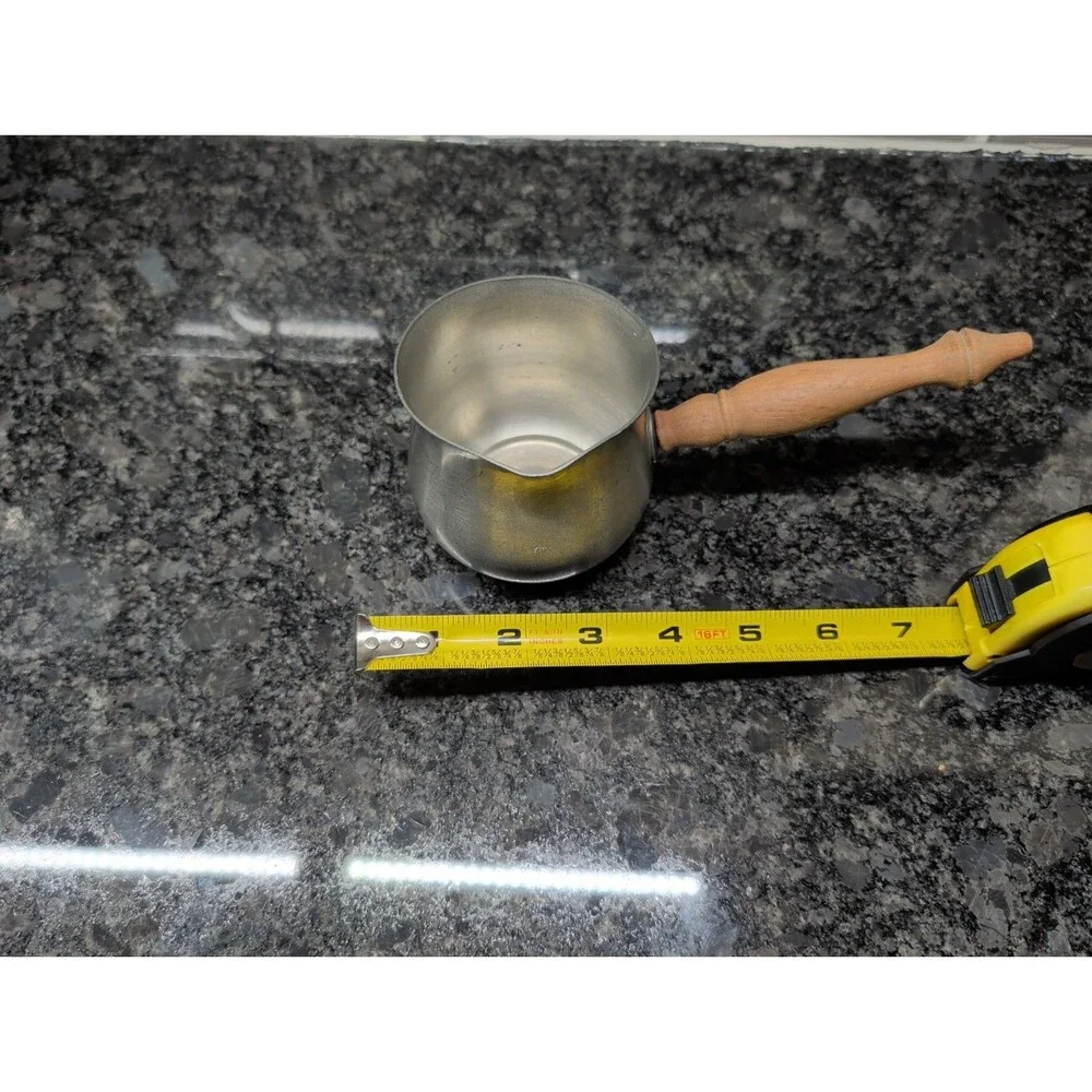 Vintage Brandy Warmer Pour With Wooden Handle